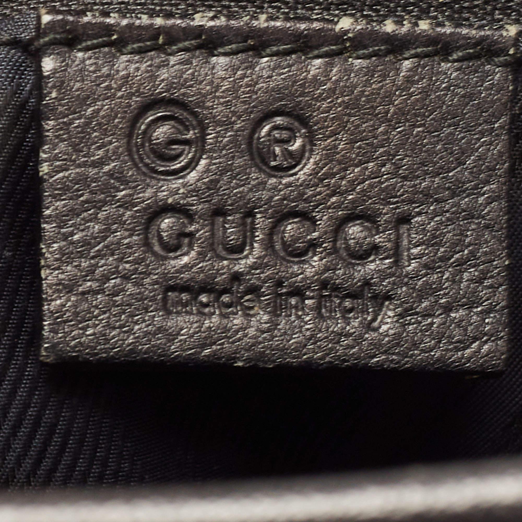 Gucci Black Guccissima Leather Messenger Bag For Sale 5