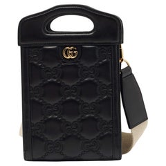 Gucci Black Guccissima Leather Mini Cut Out Handle Crossbody Bag