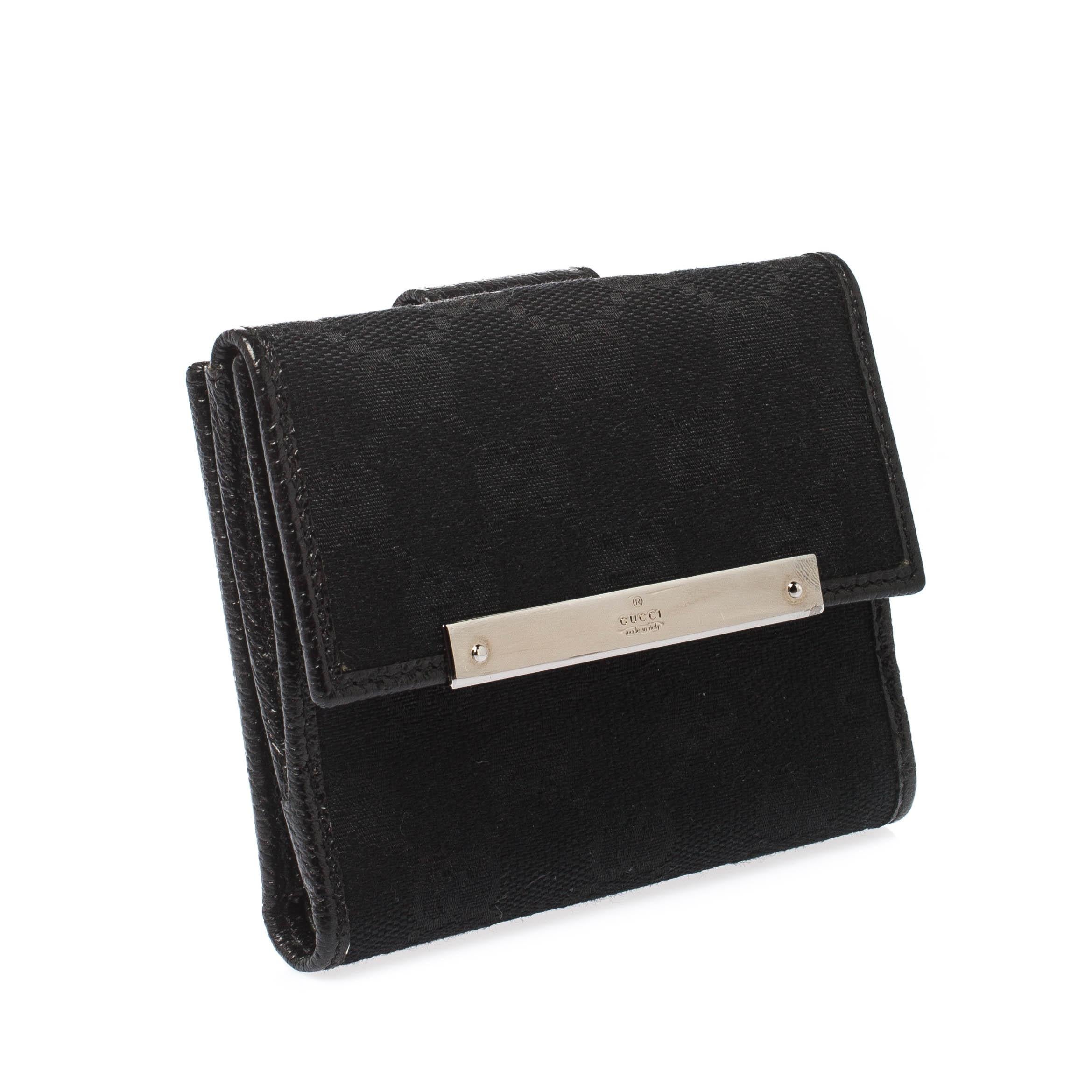 gucci black guccissima leather wallet