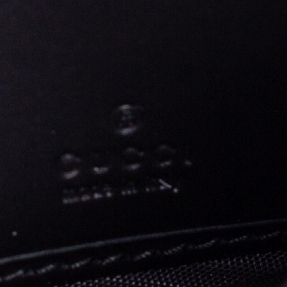 Gucci Black Guccissima Leather Padlock Chain Continental Wallet 2
