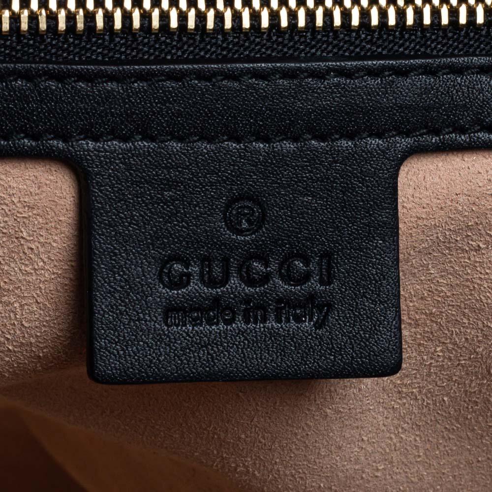 Gucci Black Guccissima Leather Padlock Medium Tote 1