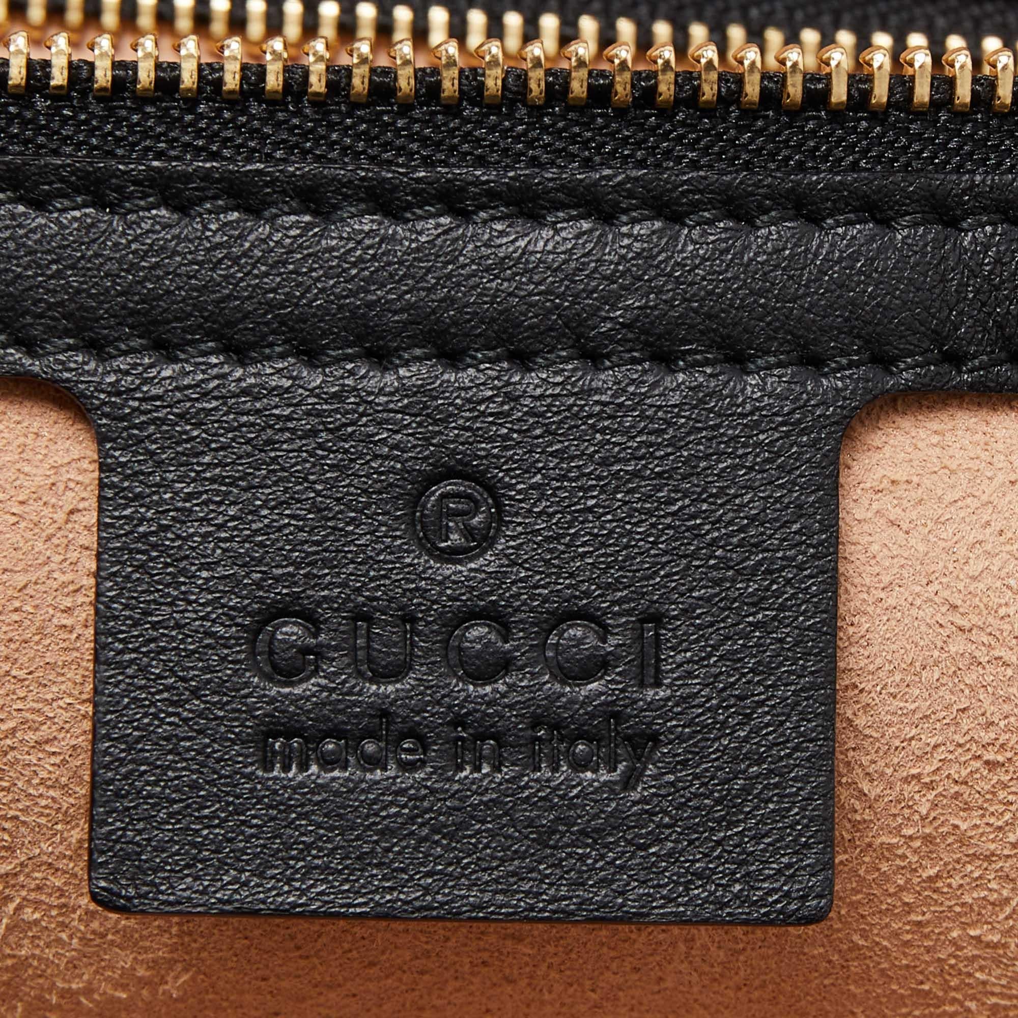 Gucci Schwarz Guccissima Leder Padlock Medium Tote aus schwarzem Leder 4