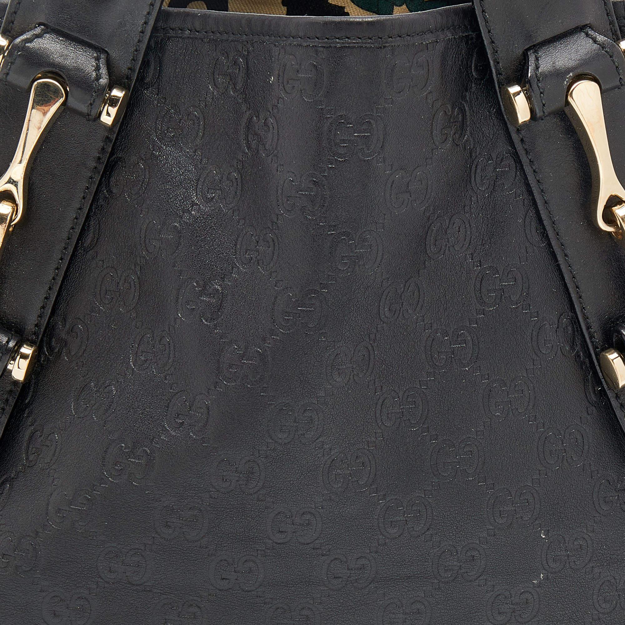 Gucci Black Guccissima Leather Pelham Shoulder Bag 2
