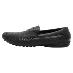 Gucci Mocasines Guccissima de cuero negro talla 40.5