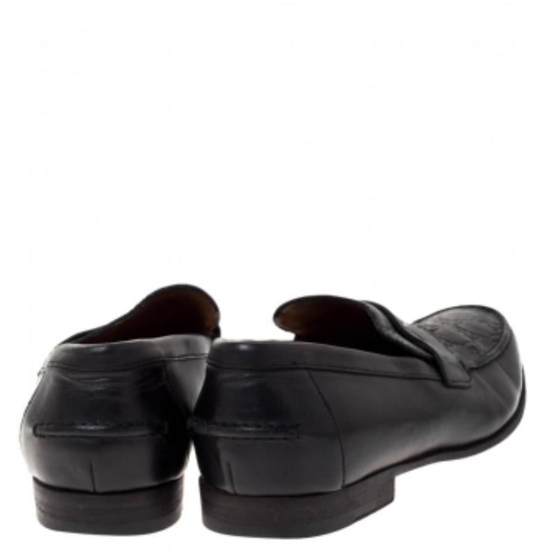 Gucci Schwarz Guccissima Leder Penny Slip On Loafers 41 Herren im Angebot