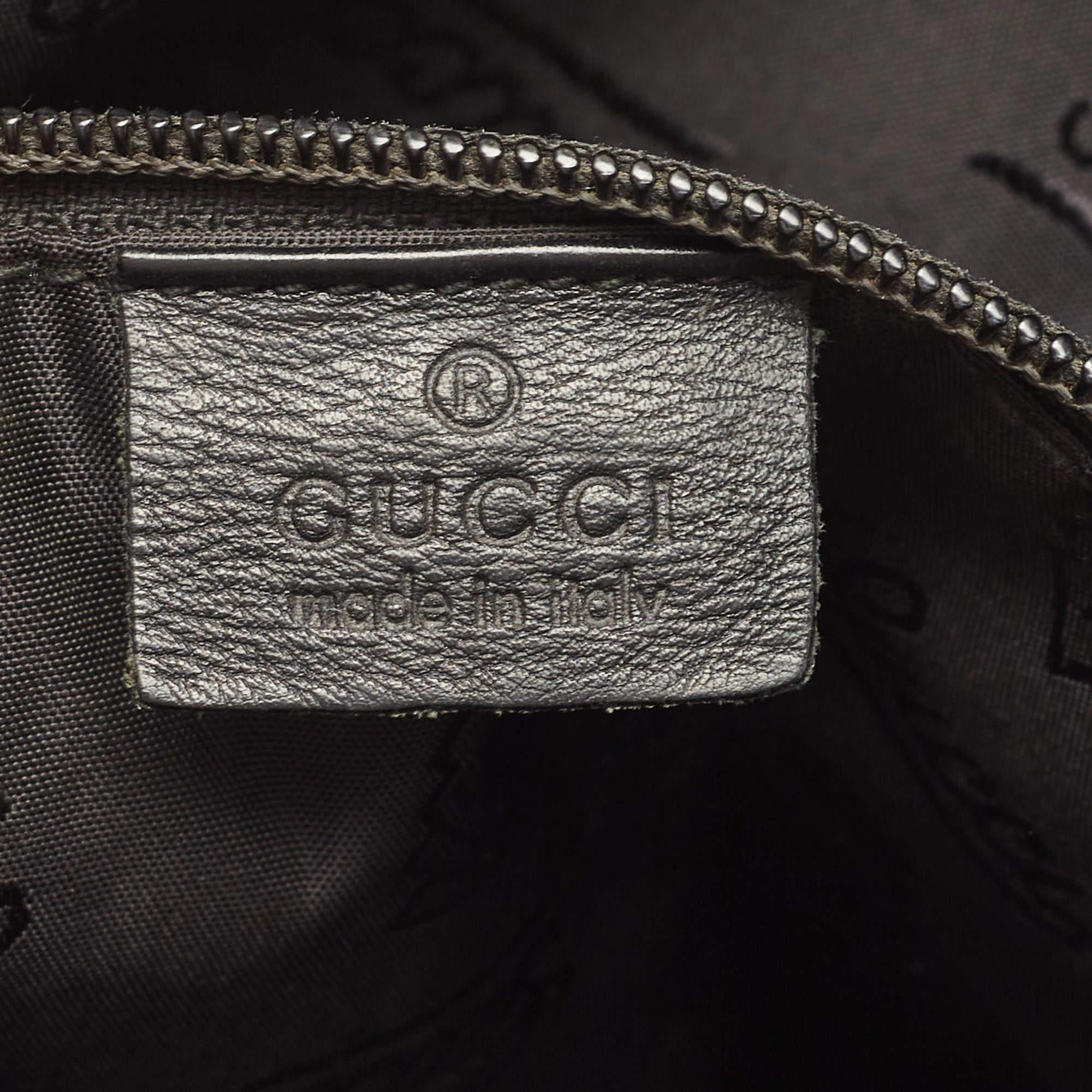 Gucci Black Guccissima Leather Slim Messenger Bag 8