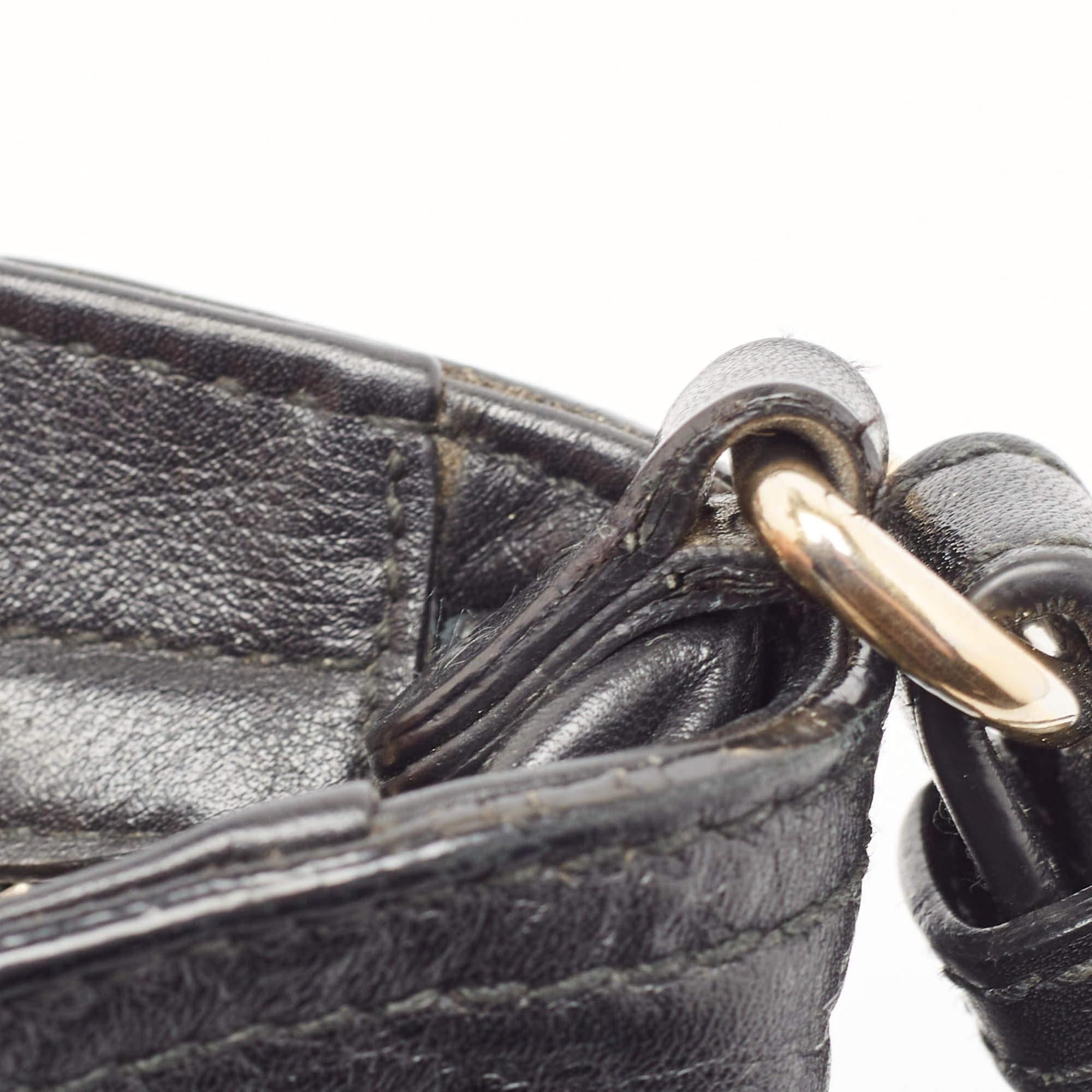 Gucci Black Guccissima Leather Small Bree Tote 1