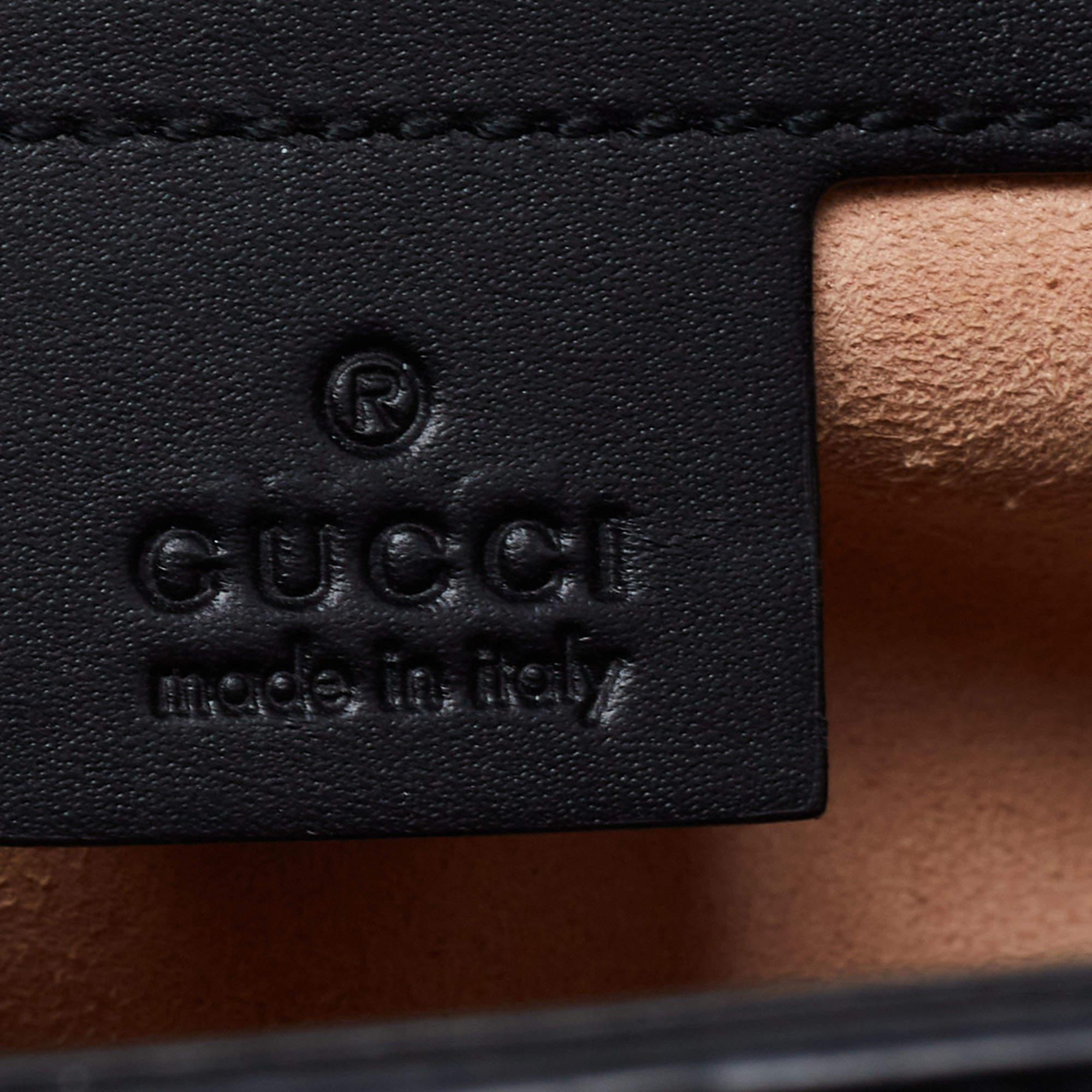 Gucci Black Guccissima Leather Small Padlock Top Handle Bag 6