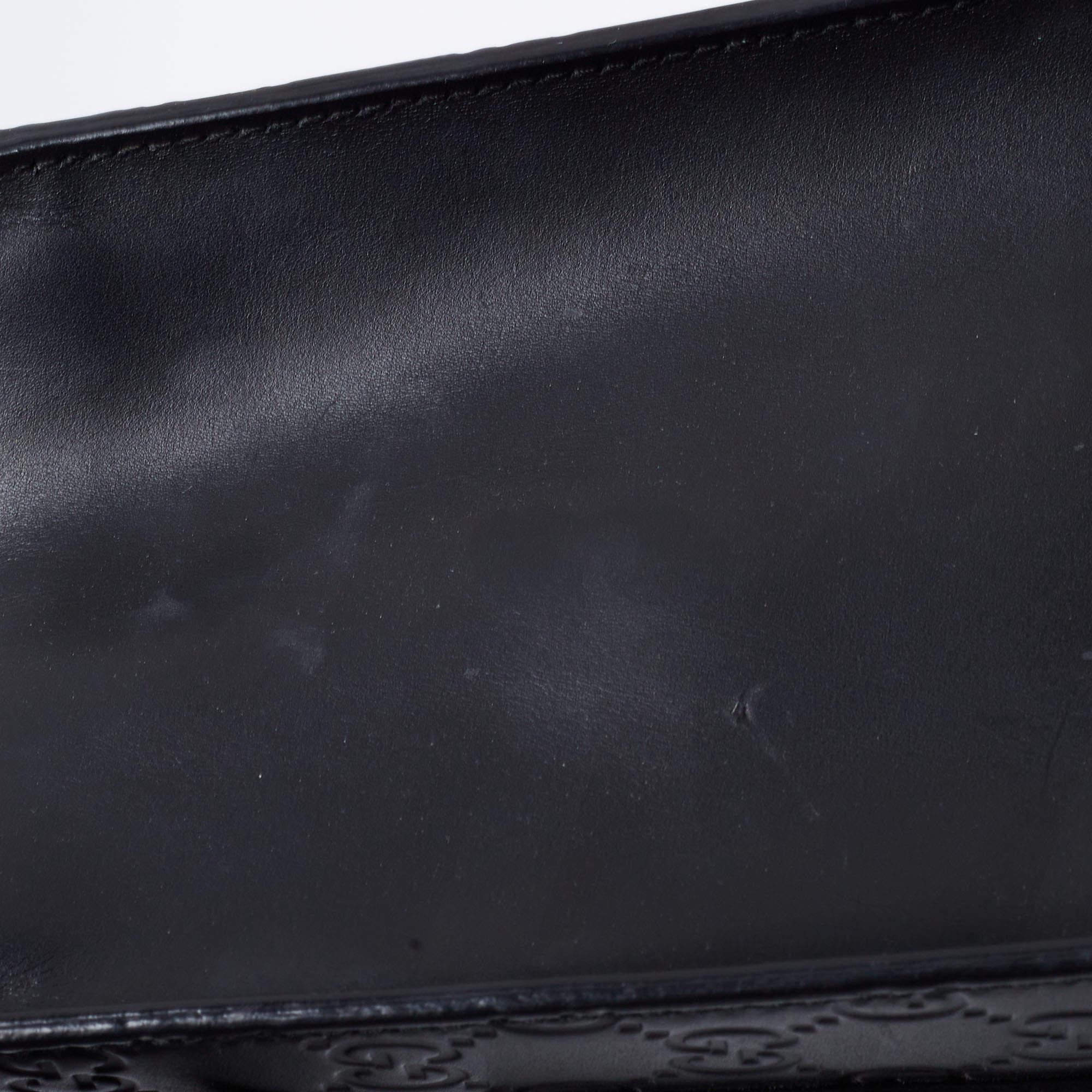 Gucci Black Guccissima Leather Small Padlock Top Handle Bag 2