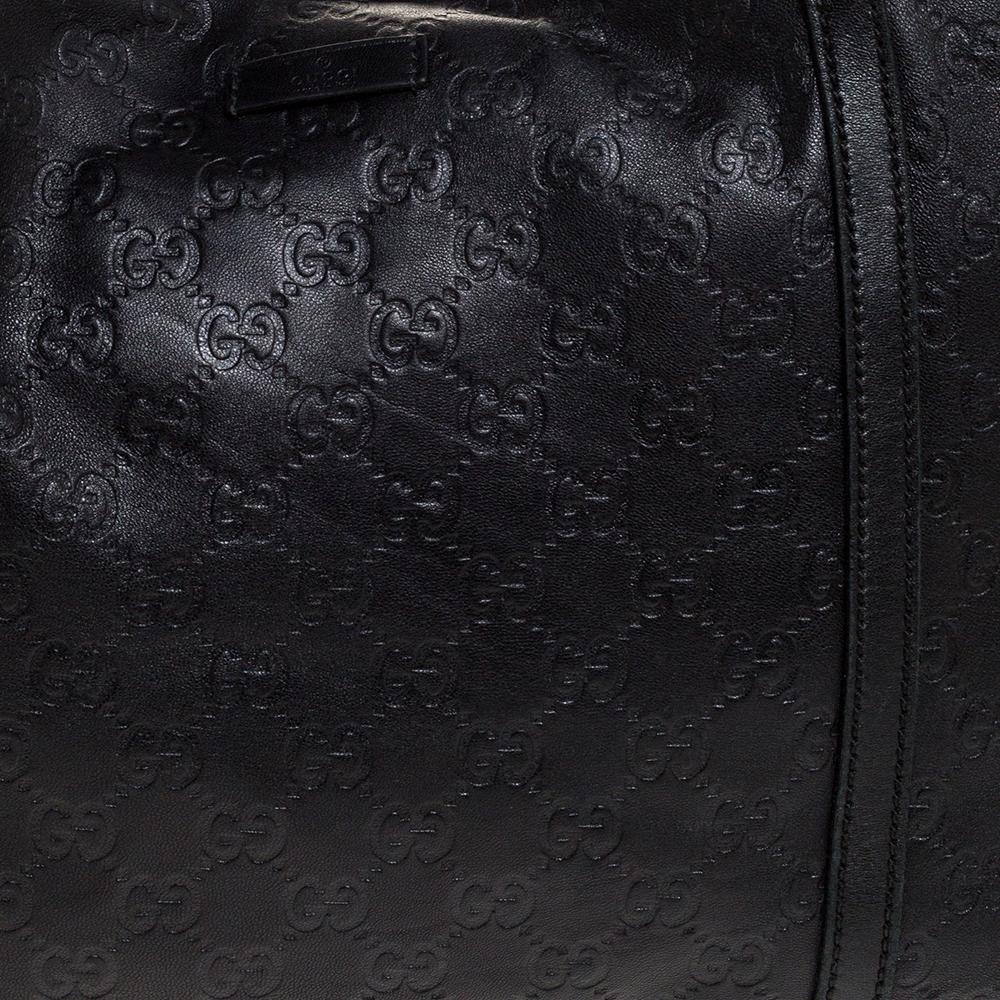 Gucci Black Guccissima Leather Tote In Good Condition In Dubai, Al Qouz 2