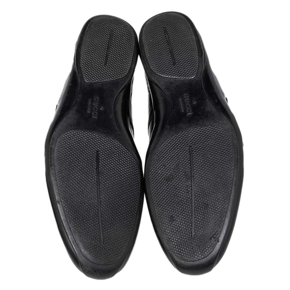 Men's Gucci Black Guccissima Leather Velcro Low Top Sneakers Size 42.5
