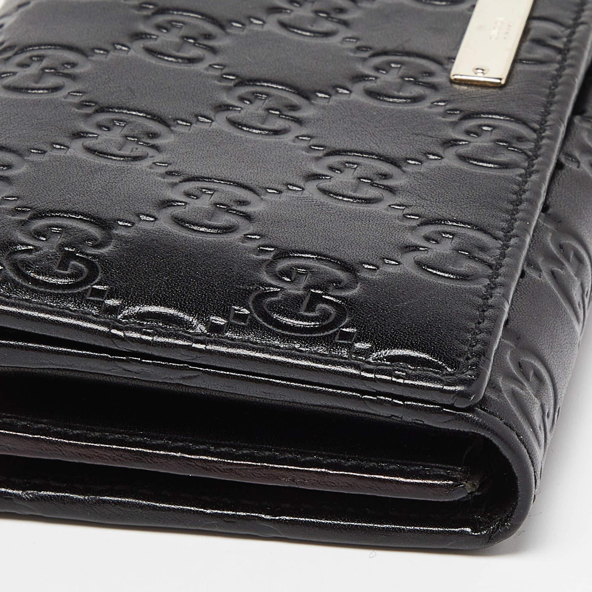 Gucci Black Guccissima Leather Wallet On Chain 7