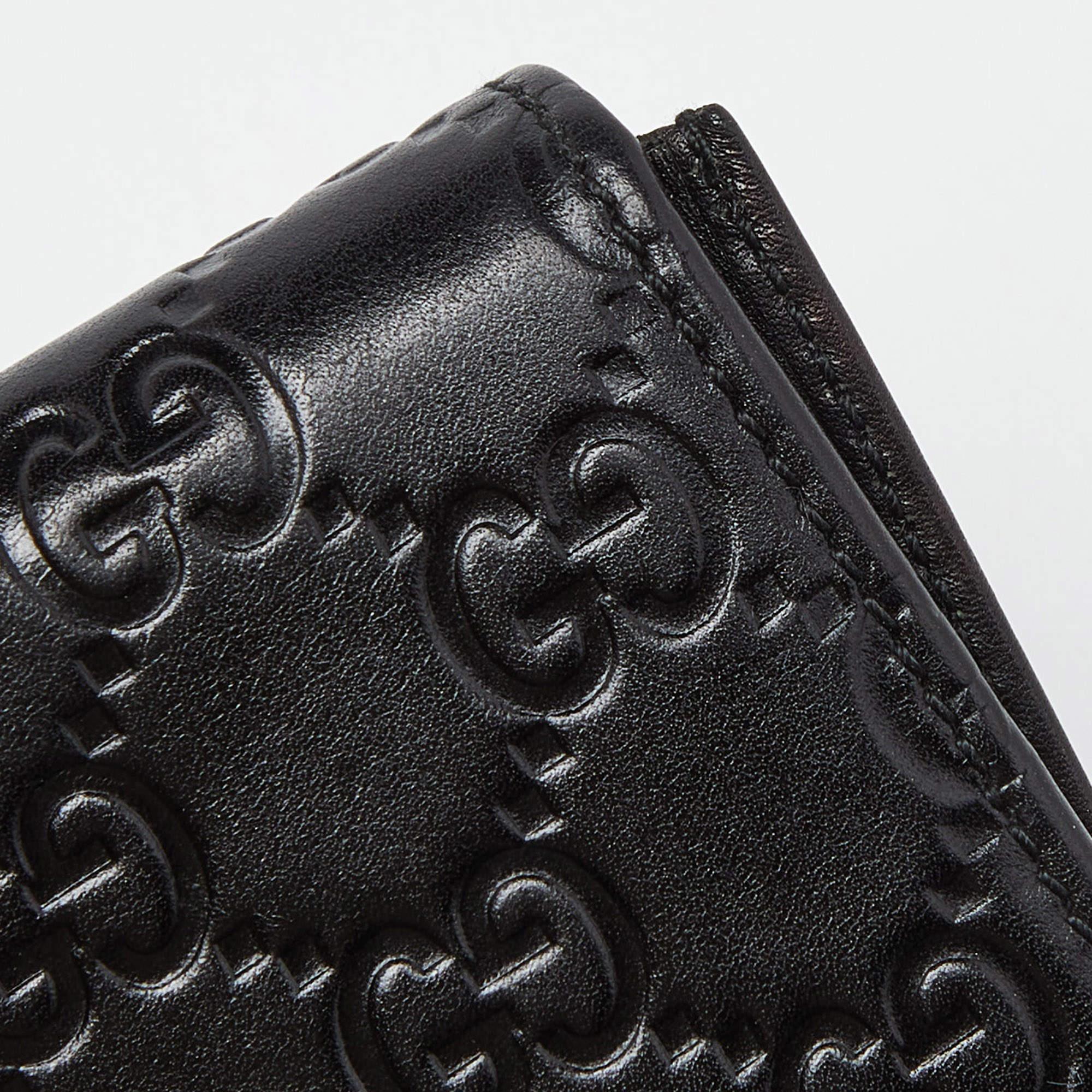 Gucci Black Guccissima Leather Wallet On Chain 9