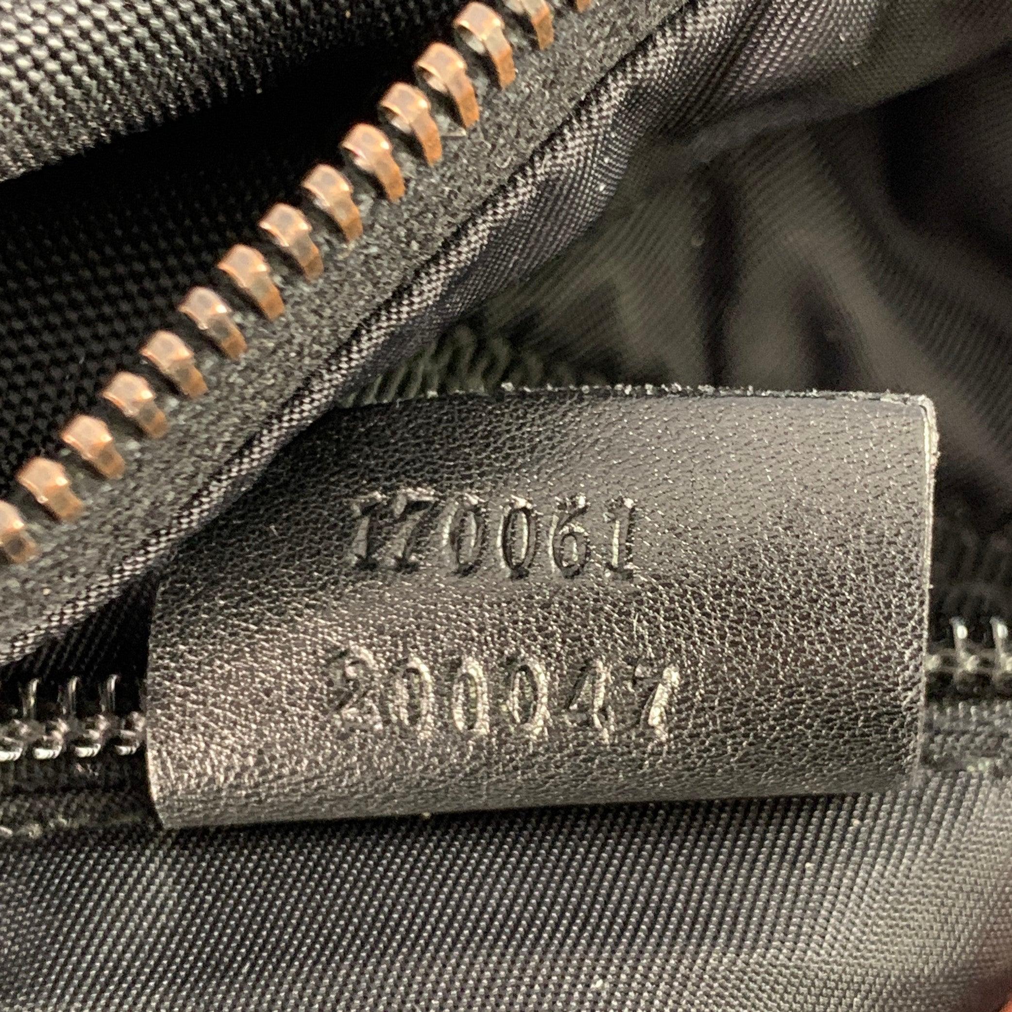 GUCCI Black Guccissima Monogram Nylon Leather Trim Top Handles Messenger Bag 4
