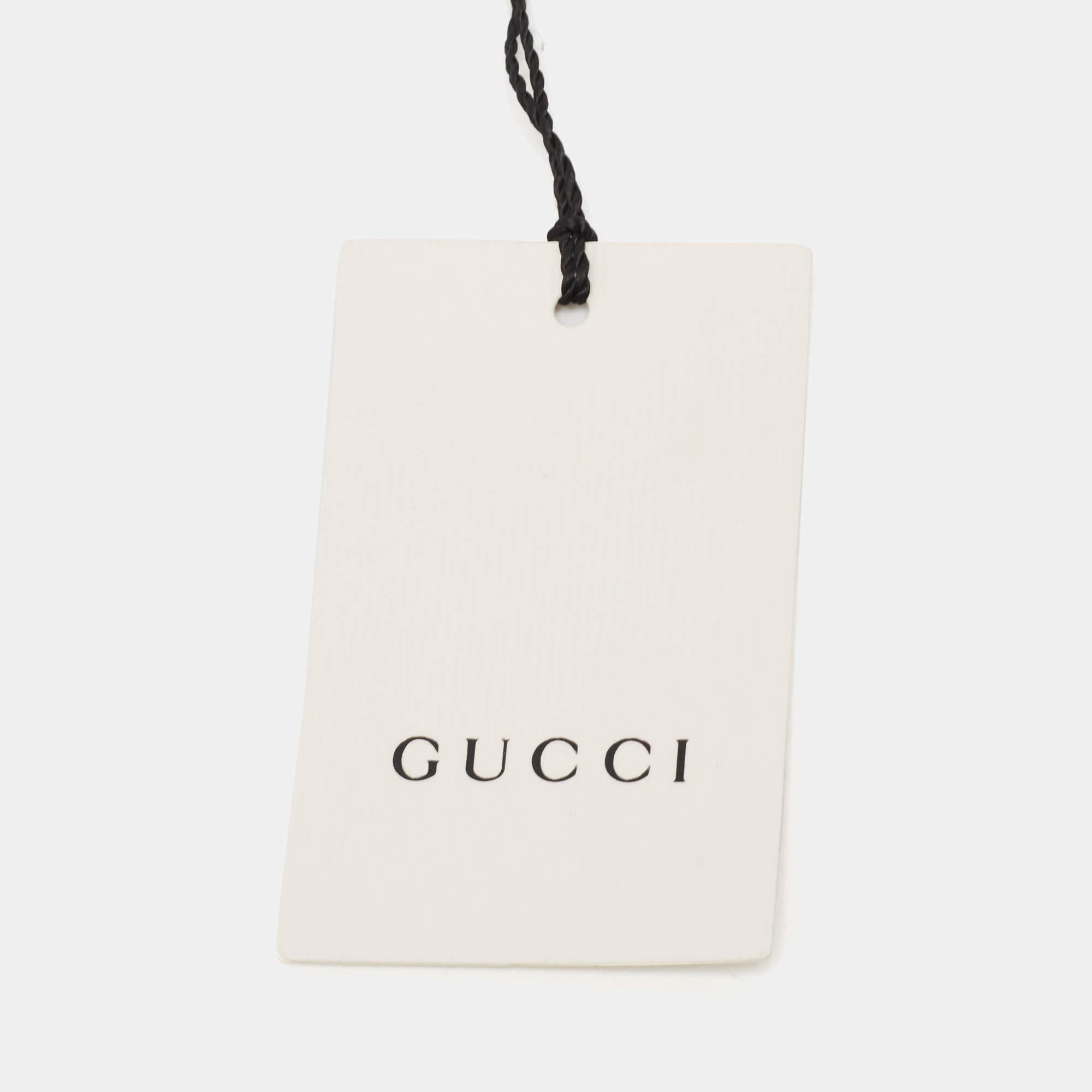 Gucci Black Guccy Stars Print Leather & Mesh Baseball Cap M For Sale 1