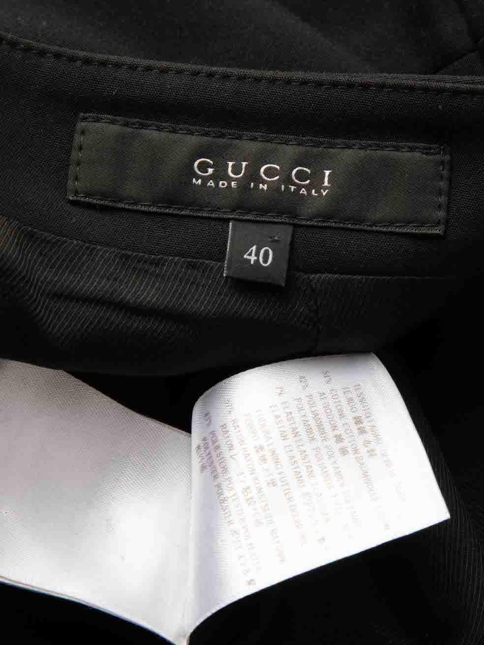 Gucci Black Horsebit Accent Pencil Skirt Size S 1