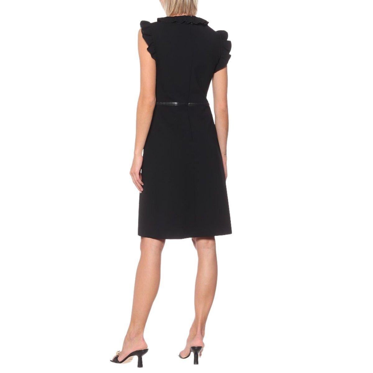 Gucci Black Horsebit Crêpe Dress In New Condition In Brossard, QC