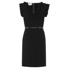 Gucci Black Horsebit Crêpe Dress