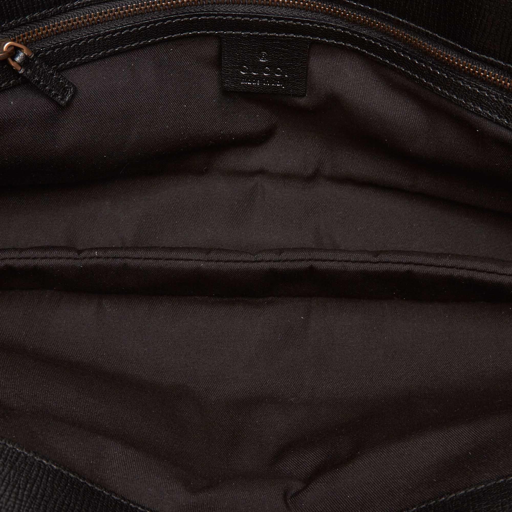Gucci Black Horsebit Leather Handbag 1