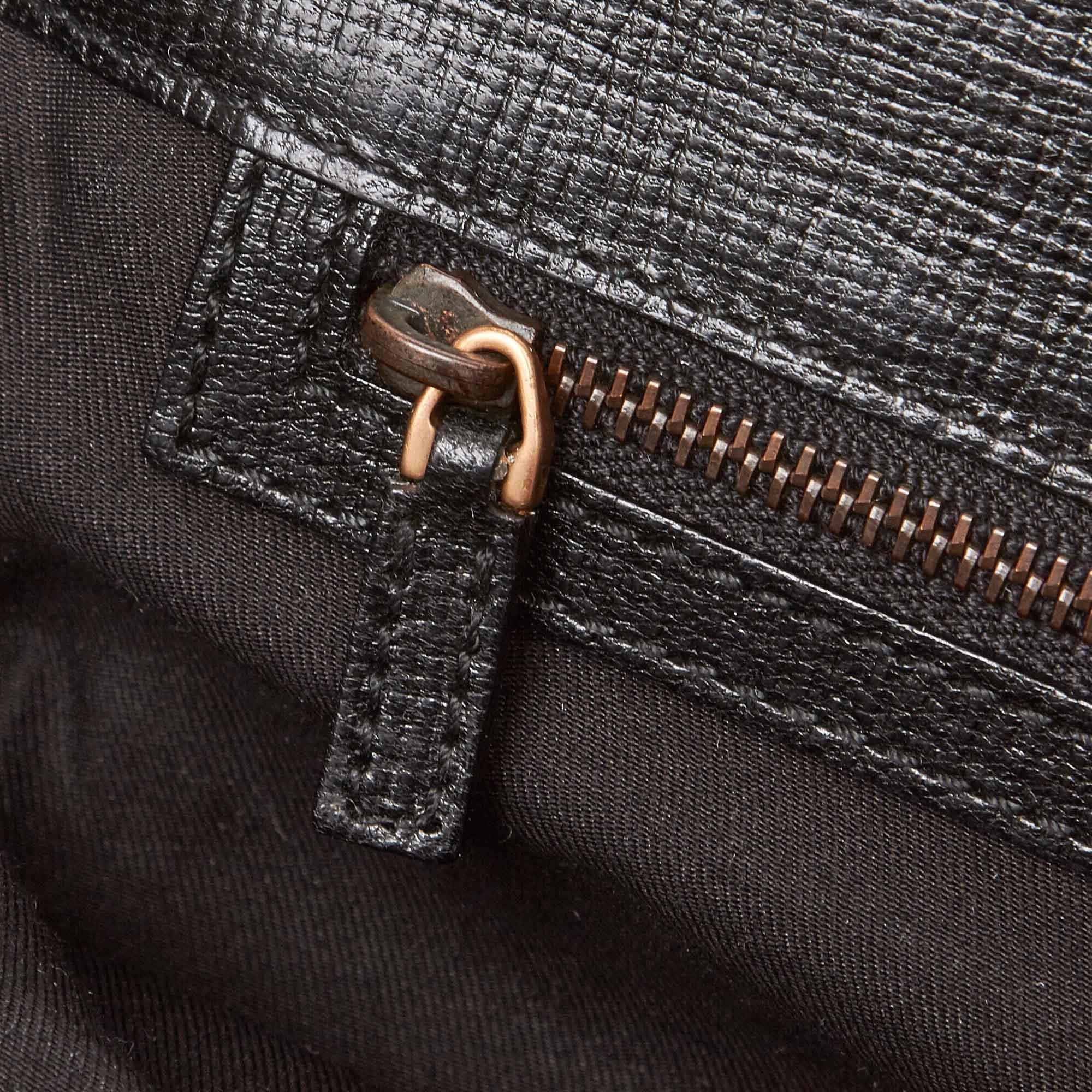 Gucci Black Horsebit Leather Handbag 4