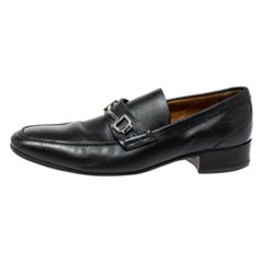 Gucci Mocasines de cuero negro Horsebit Talla 39.5
