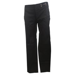 Pantaloni neri con morsetto di Gucci