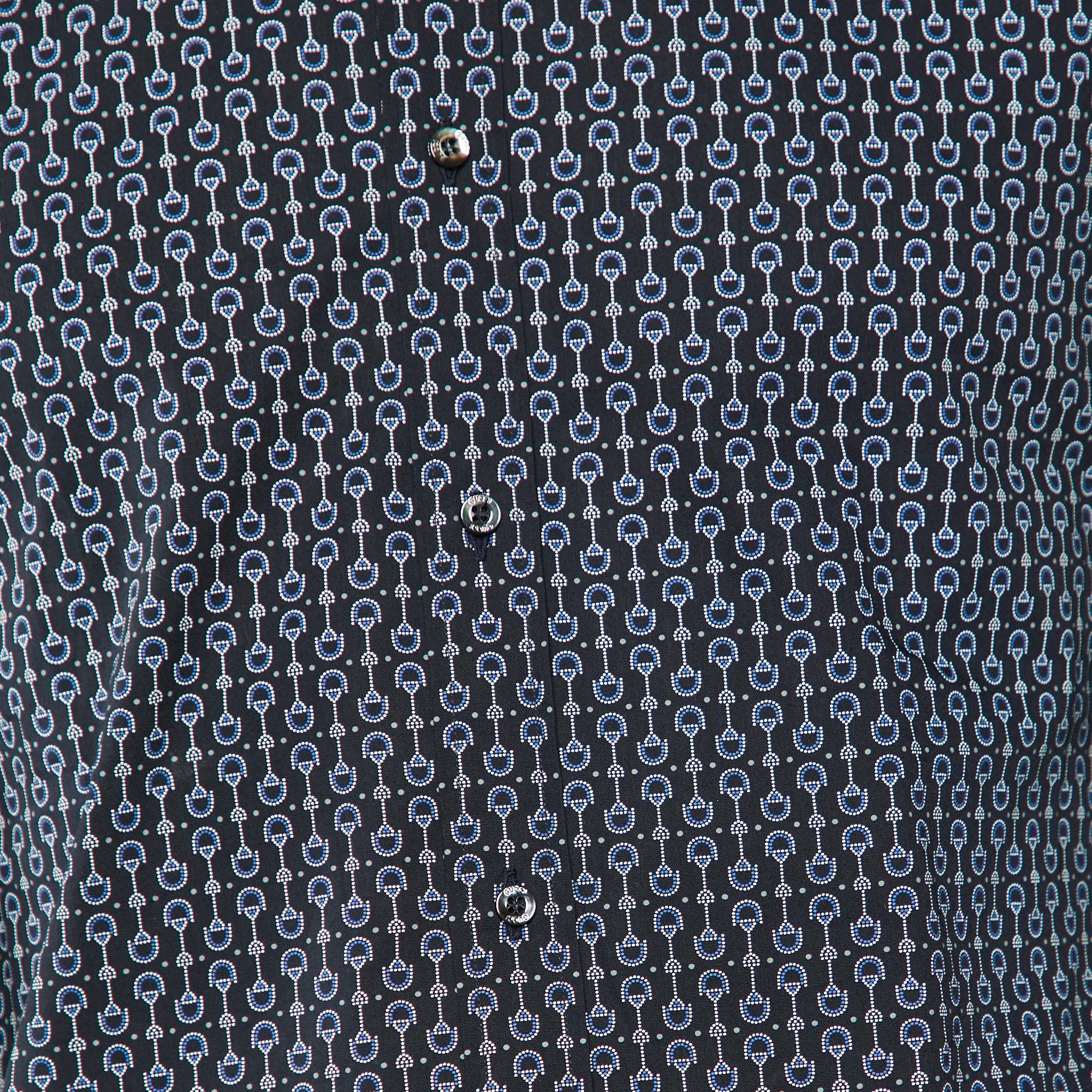 Gucci Horsebit Print Shirt - Brown - Extra Large