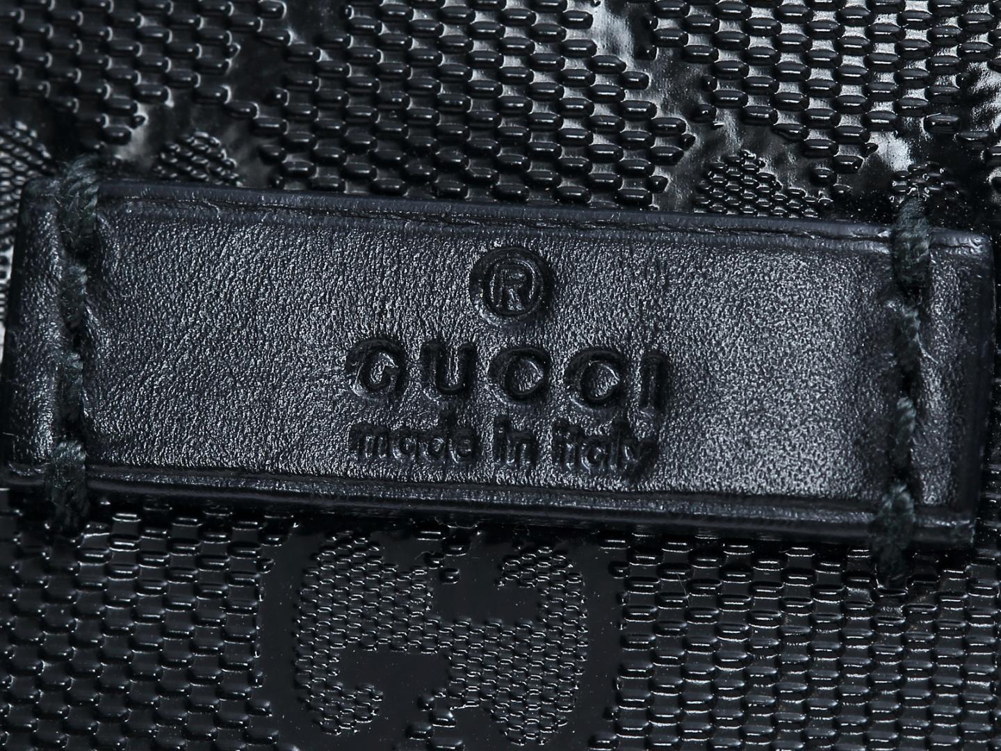 Gucci Black Imprime Monogram Flap Medium Messenger Bag (201732) For Sale 1