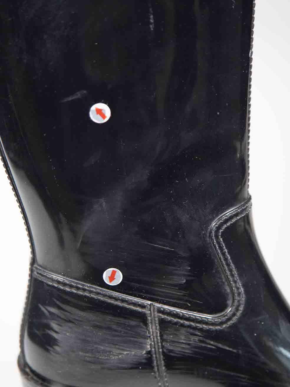 Gucci Black Interlocking GG Rain Boots Size IT 38 1