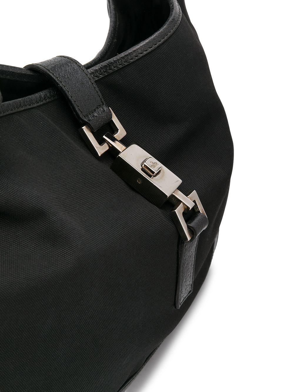 Gucci Black Jackie-O Monogram Shoulder Bag In Excellent Condition In London, GB