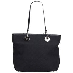 Gucci Black Jacquard Fabric GG Eclipse Tote Bag Italy w/ Dust Bag