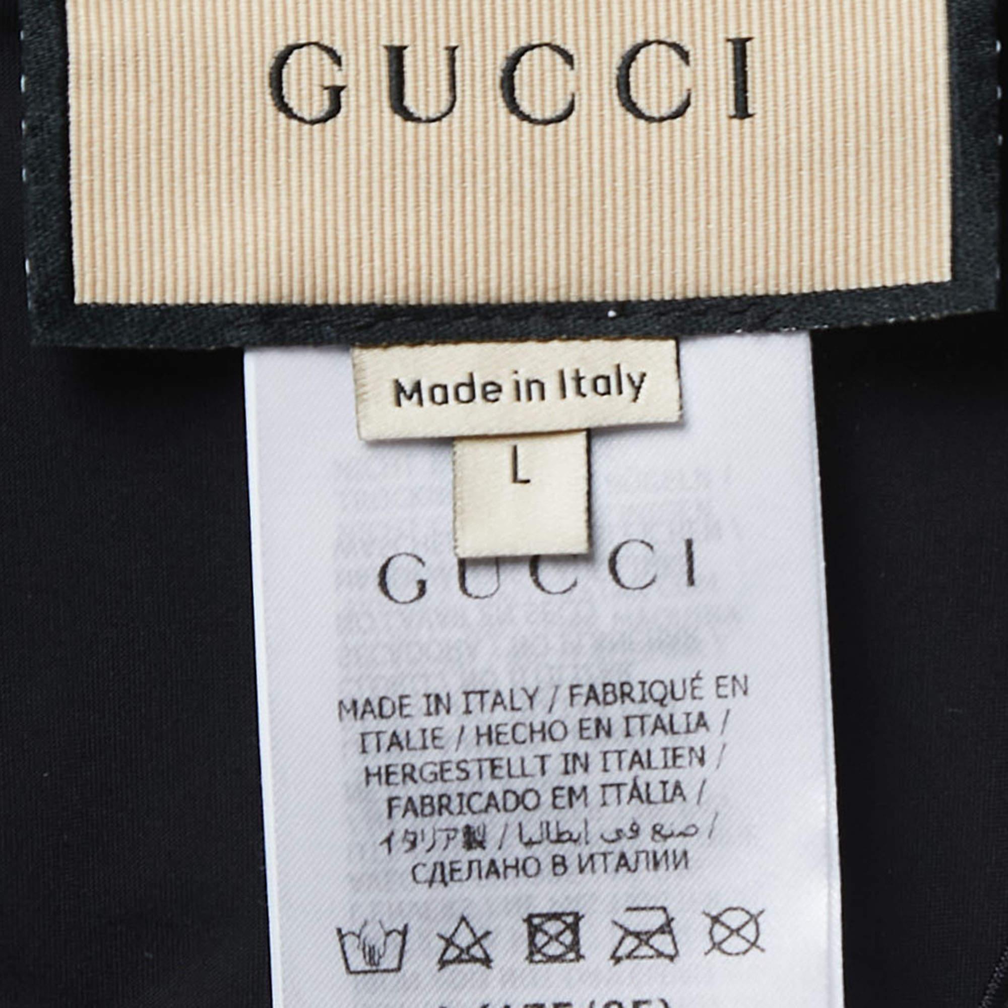 Women's Gucci Black Jersey Interlocking G Bikini L