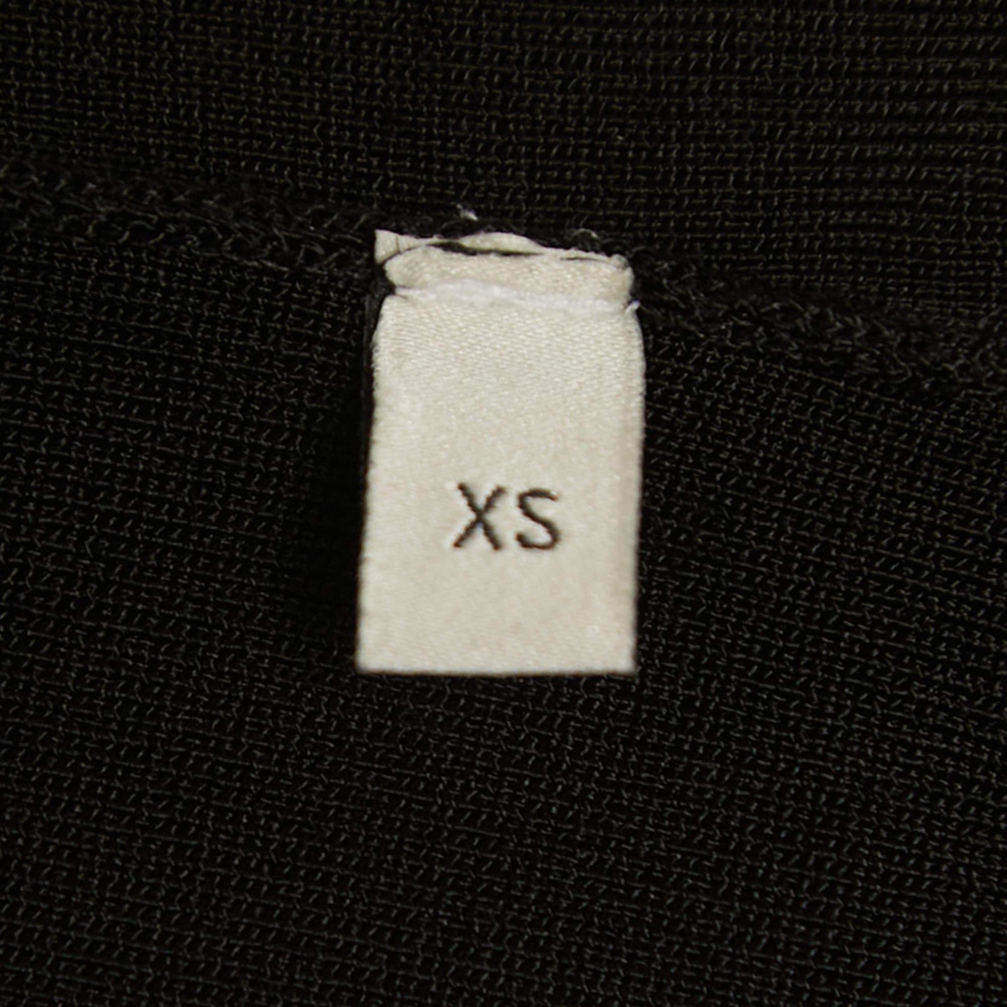 Women's Gucci Black Jersey Logo Detailed Neck Short Sleeve T-Shirt XS