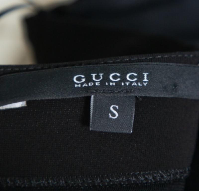 Women's Gucci Black Jersey Strapless Sheath Dress S For Sale