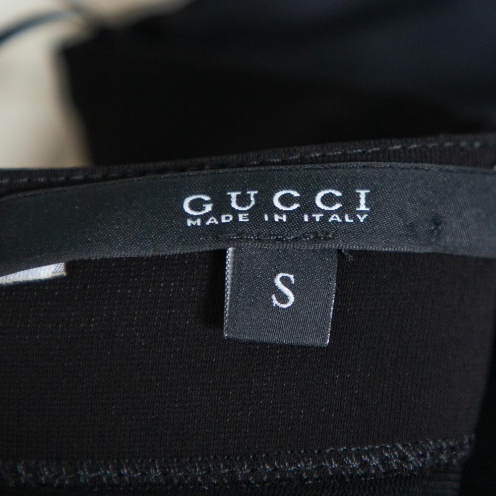 Gucci Black Jersey Strapless Sheath Dress S In Good Condition In Dubai, Al Qouz 2