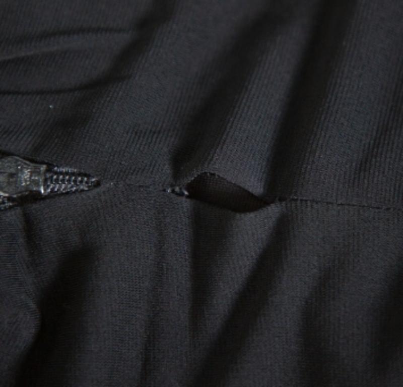 Gucci Black Jersey Strapless Sheath Dress S For Sale 1