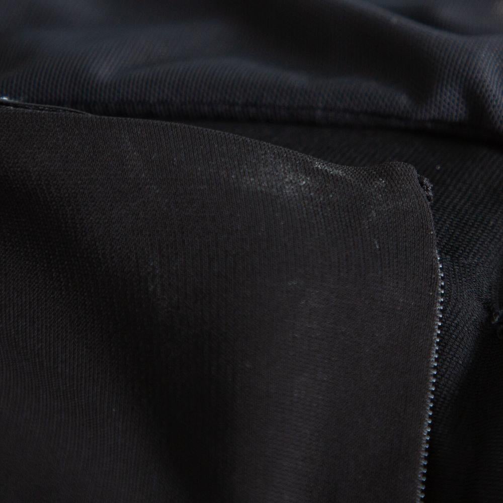 Gucci Black Jersey Strapless Sheath Dress S 1