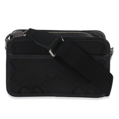 Gucci Black Jumbo GG Canvas Messenger Bag