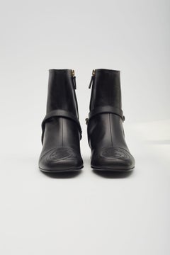 Gucci Black Kid Calfskin Soho Malaga Boots (EU 35)