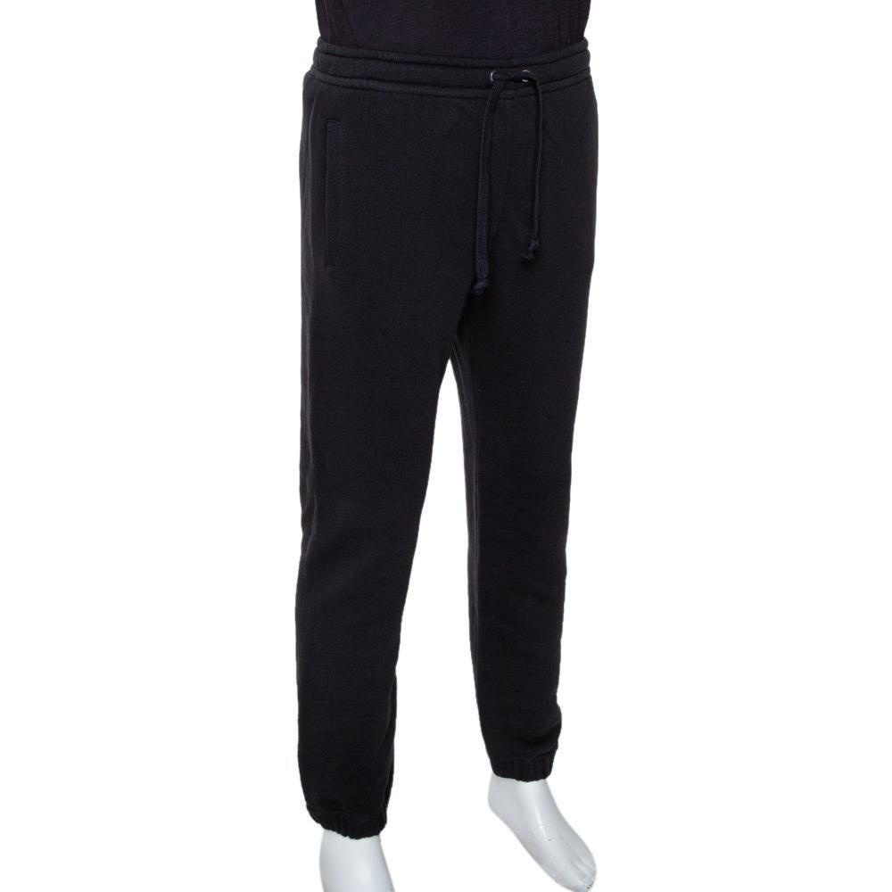 Gucci Black Knit Contrast Vertical Logo Print Track Pants M In Good Condition For Sale In Dubai, Al Qouz 2