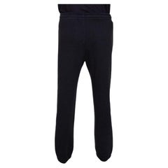 Gucci Black Knit Contrast Vertical Logo Print Track Pants M
