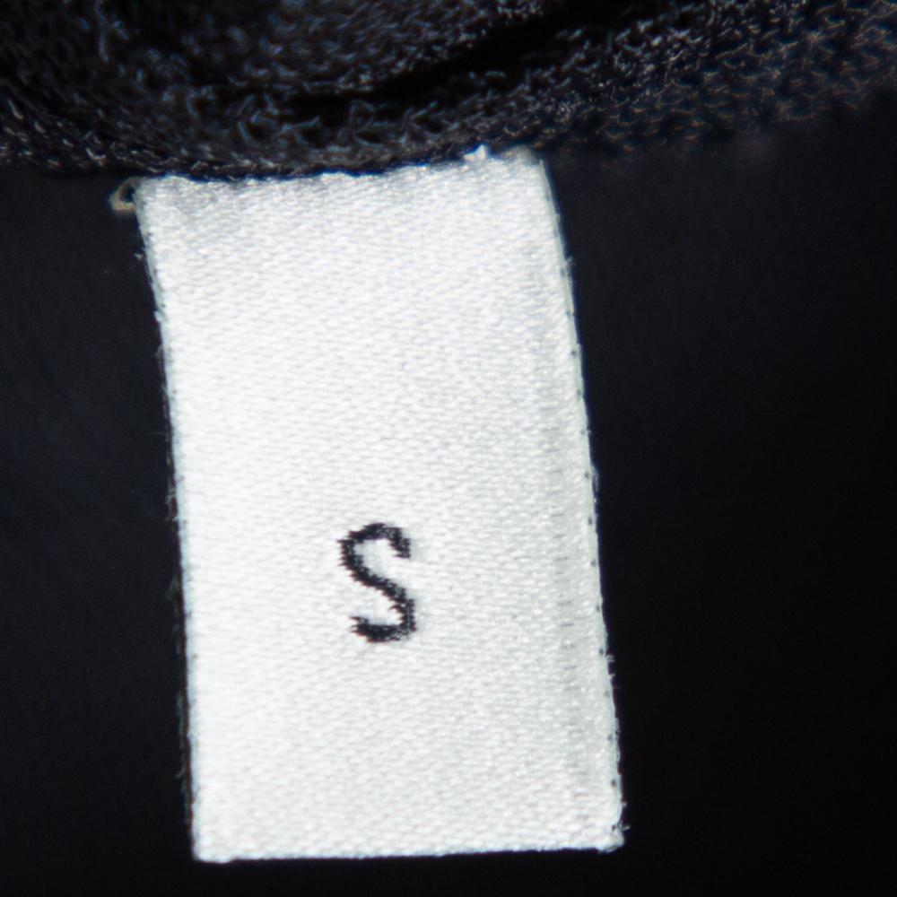Gucci Black Knit Ruffle Detail Shift Dress S 2