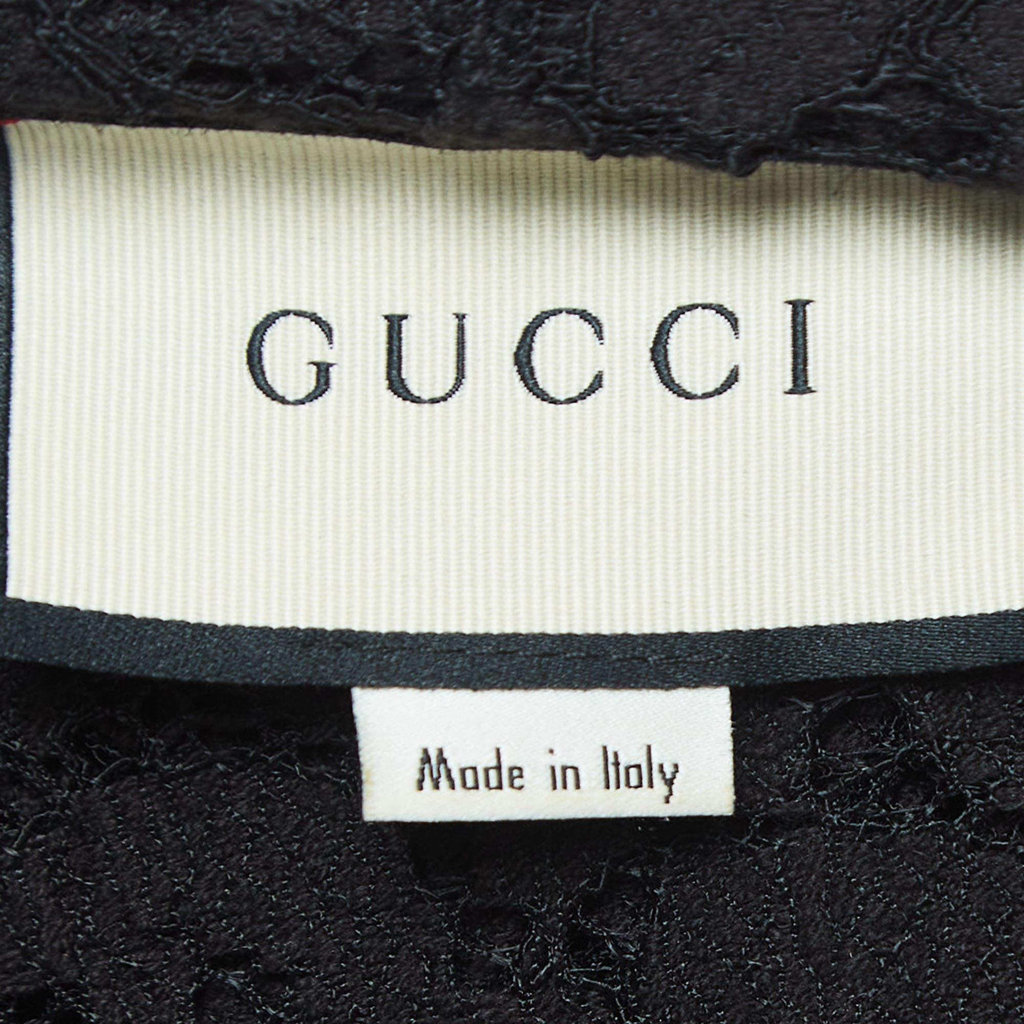 Gucci Black Lace Modern Future Hoodie S For Sale 1