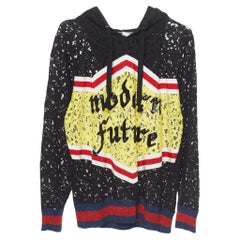  Gucci Black Lace Modern Future Hoodie S