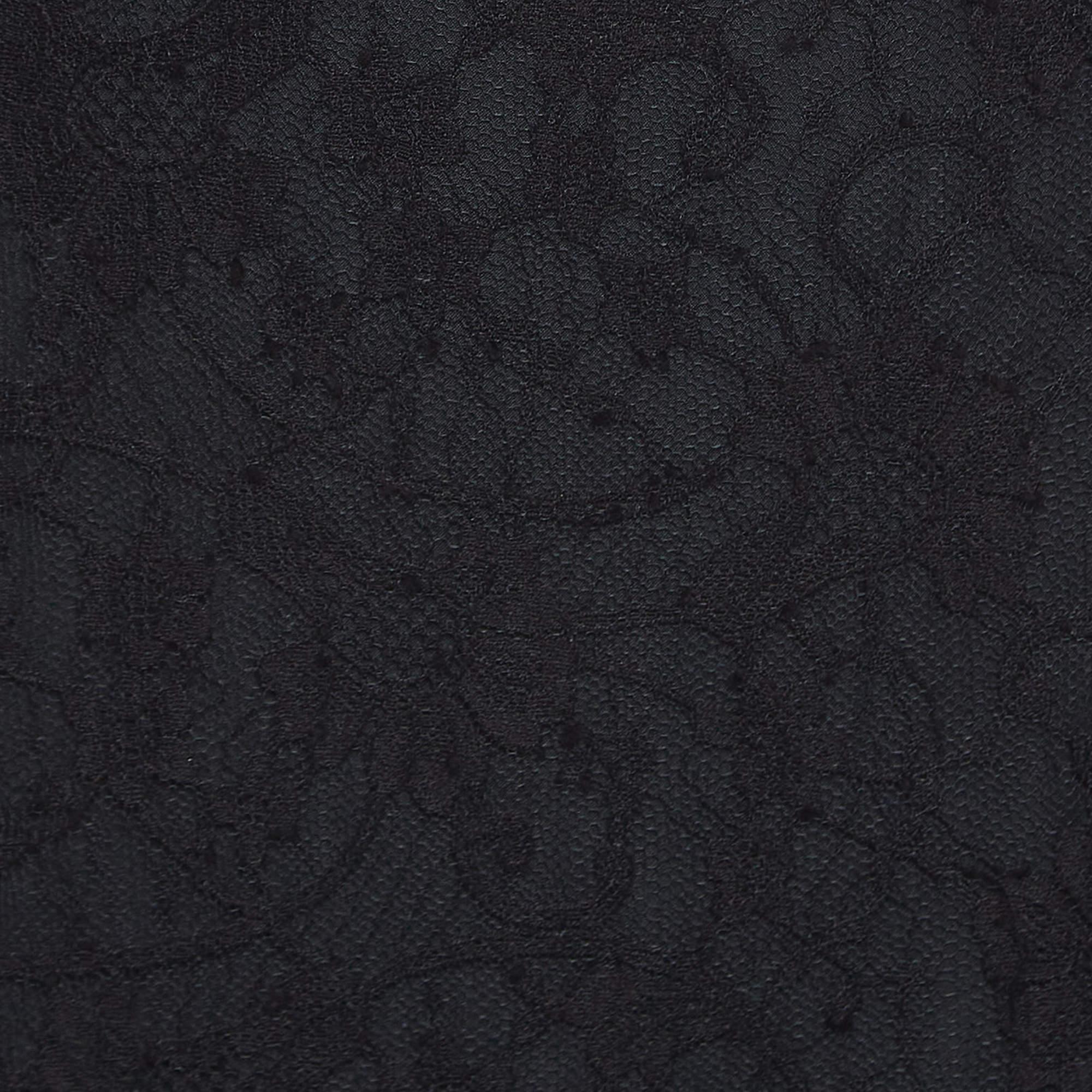 Women's Gucci Black Lace Strappy Midi Dress M