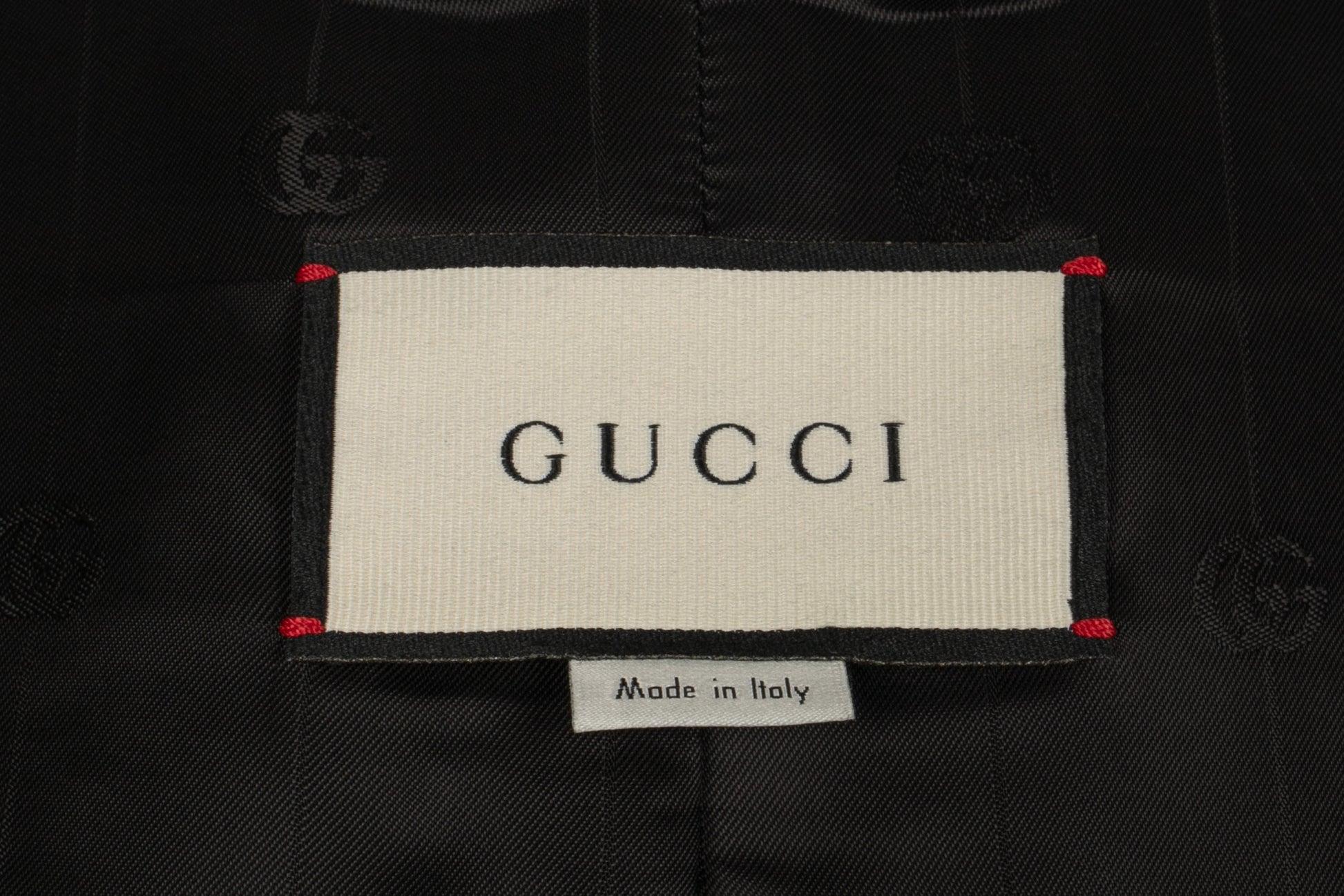 Gucci Black Lamb Leather Men Jacket For Sale 6