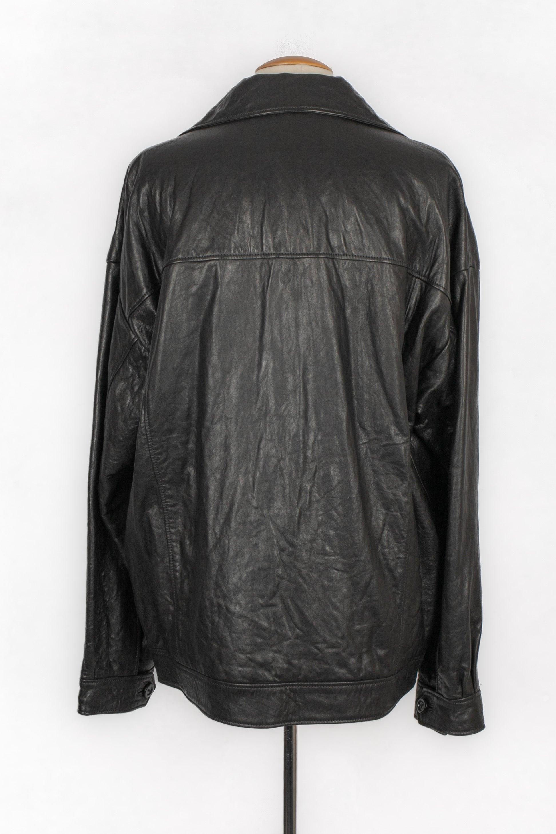 Men's Gucci Black Lamb Leather Men Jacket For Sale