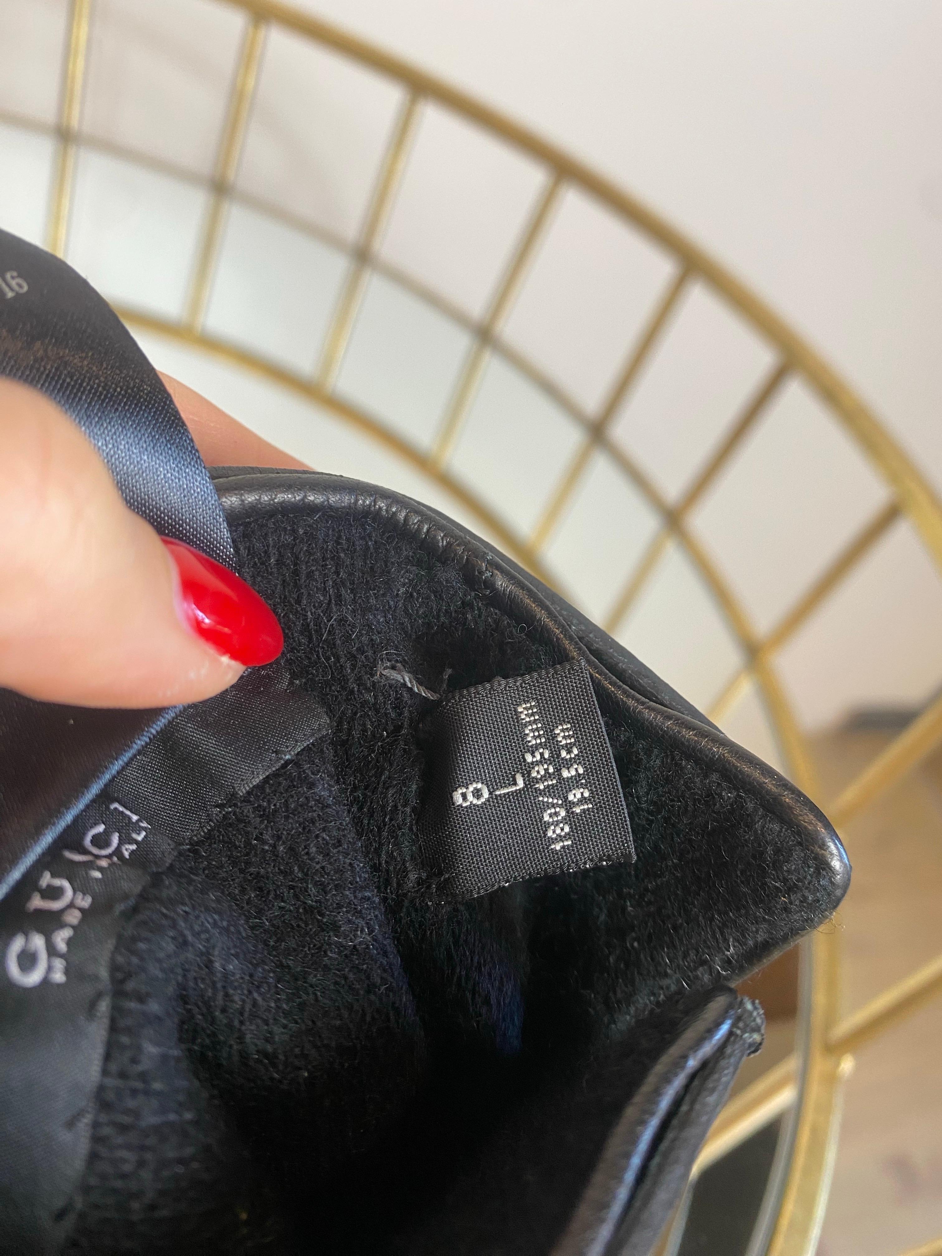 Gucci black Lambskin Gloves For Sale 1
