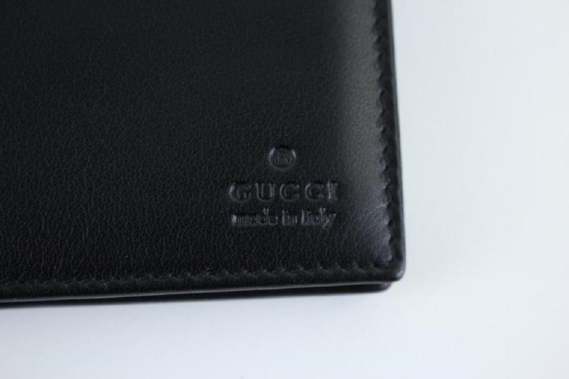 Schwarzer großer Gucci Agenda-Deckel aus Leder 4gk0919 in Schwarz im Angebot 2