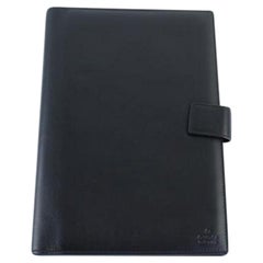 Gucci Large agenda en cuir noir 4gk0919